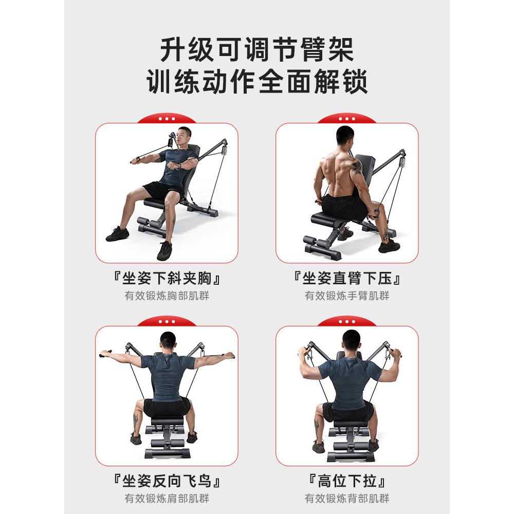 哑铃卧凳仰起DLZ坐助器多功能锻炼运辅动飞椅鸟卧推男士家用健身
