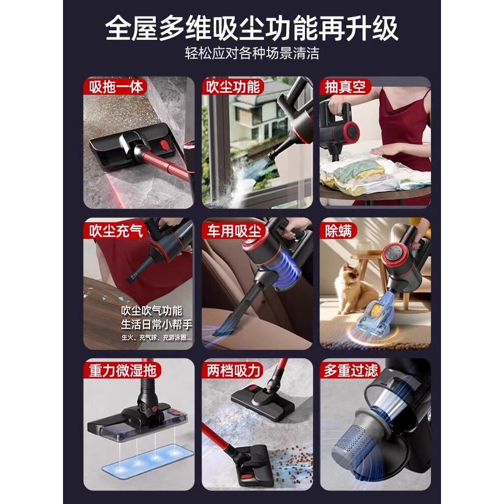 500W有线吸尘MH-108白家用吸力除螨机宠物猫大毛地毯手持吸式尘机图片