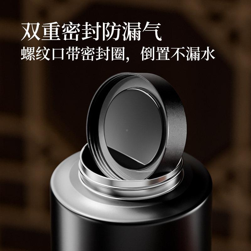 锈密茶叶罐存储不装铁盒子茶包装空盒高js880BK封档高端收纳钢一