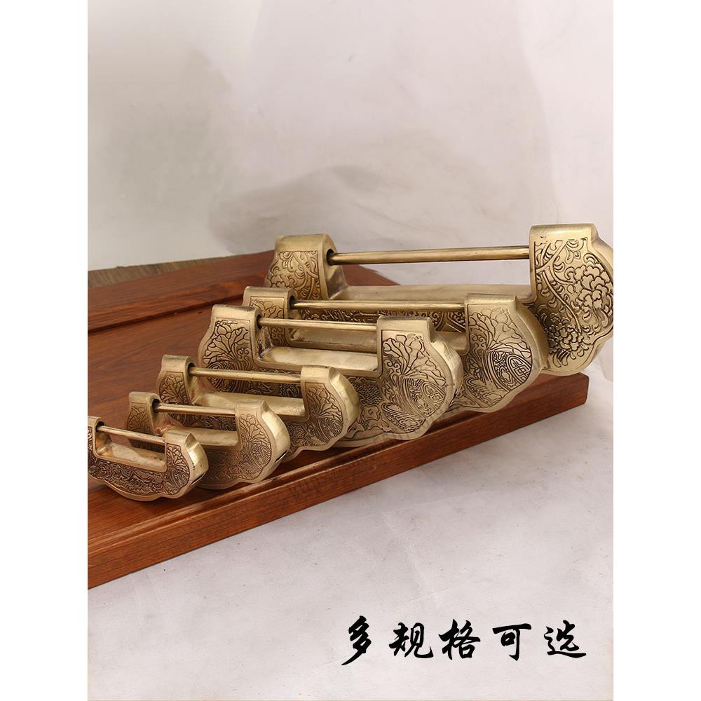 铸造加厚中国古锁色古香柜389门横开锁古挂色古香门箱覆古木古色