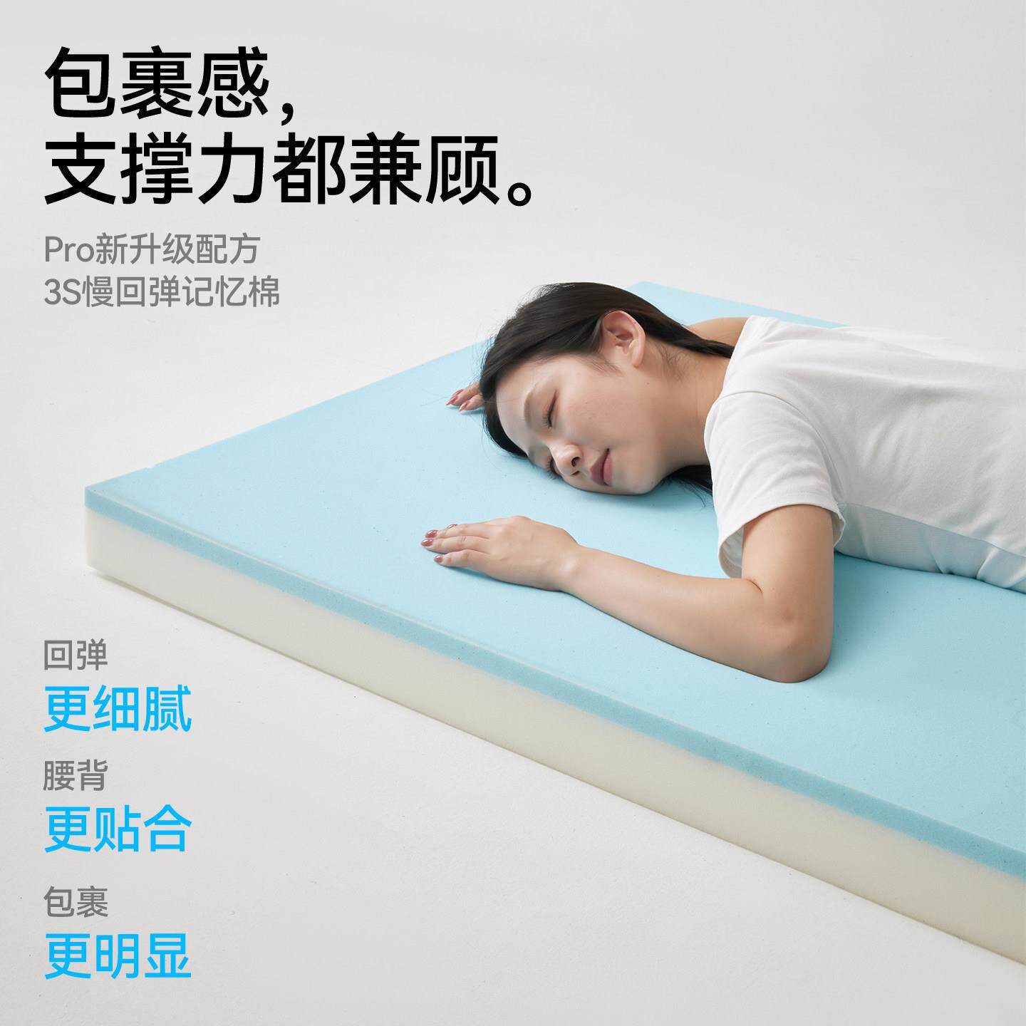 菌学抗生床垫宿舍专用90x90单cm大上2026078下铺人防滑记忆棉床褥