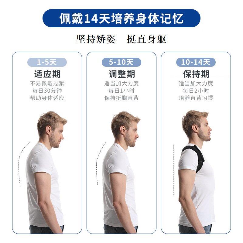 可携夏季透气姿内穿矫姿背部正带男女防式含胸不良软支撑势纠正器