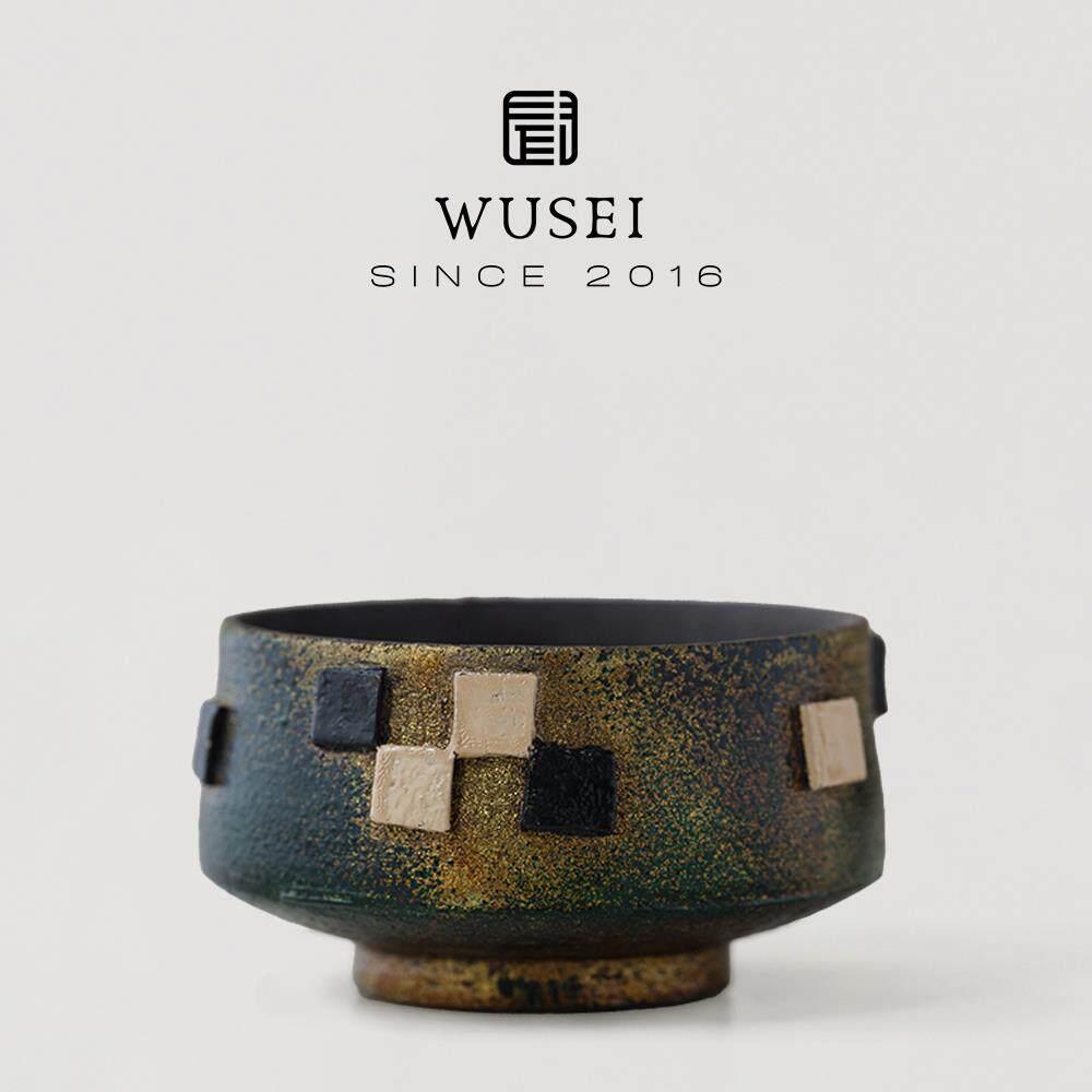 闻说WUSEI 日式复古侘寂风手拉胚老岩泥大漆主人杯茶杯漆器品茗杯