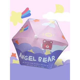 直杆弯柄伞安全圆角雨伞长柄小学生伞可爱卡通男女晴雨两用防水套