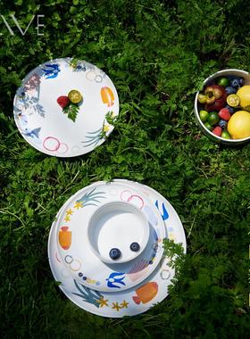 Alive春之圆舞曲 餐盘平盘深盘芬兰插画设计家用菜盘果盘餐具送礼