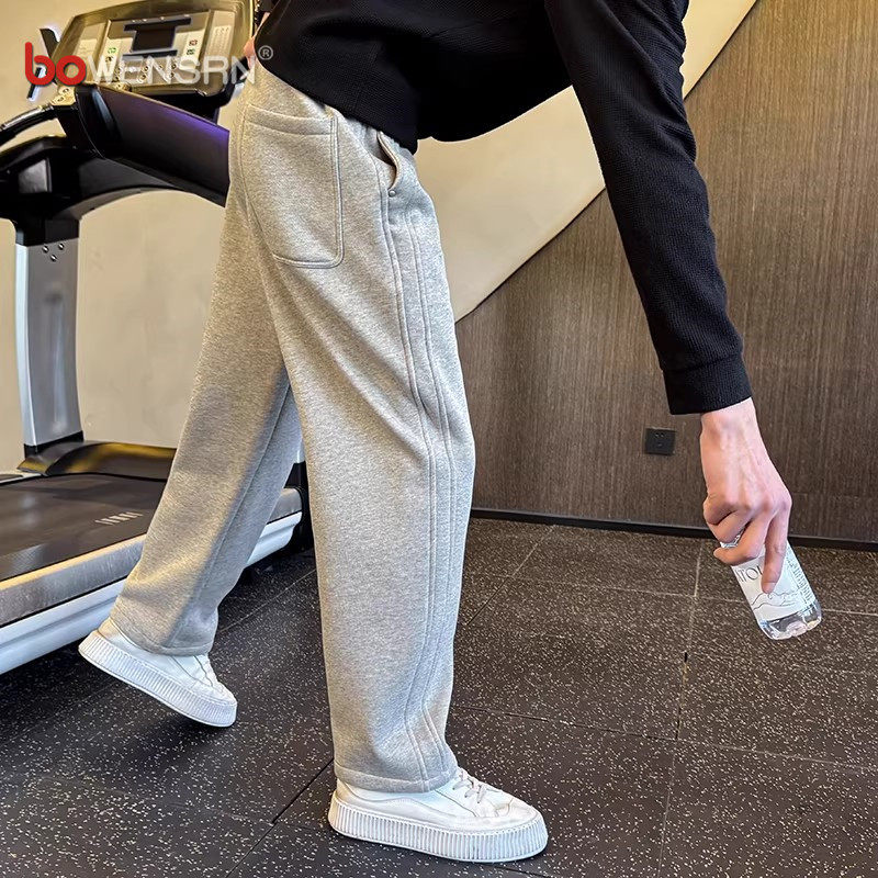 潮牌直筒条纹卫裤男士2026新款春装男裤百搭运动休闲裤子男款夏季