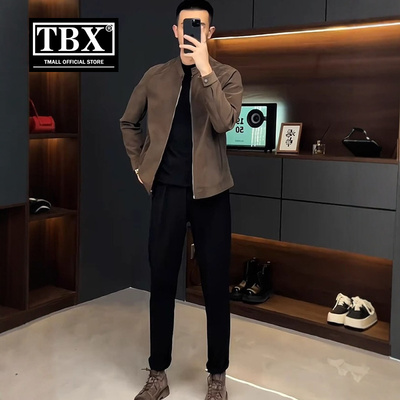 高端老钱风哈灵顿立领皮衣外套男士2025新款春秋季皮夹克男款冬装