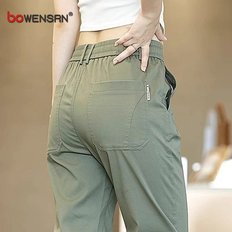 潮牌运动休闲裤男士2026新款夏季薄款男裤纯棉透气束脚长裤子男款