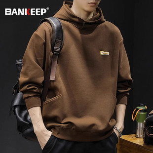 高端重磅连帽卫衣男士2026新款春秋冬季加绒加厚美式宽松外套男款