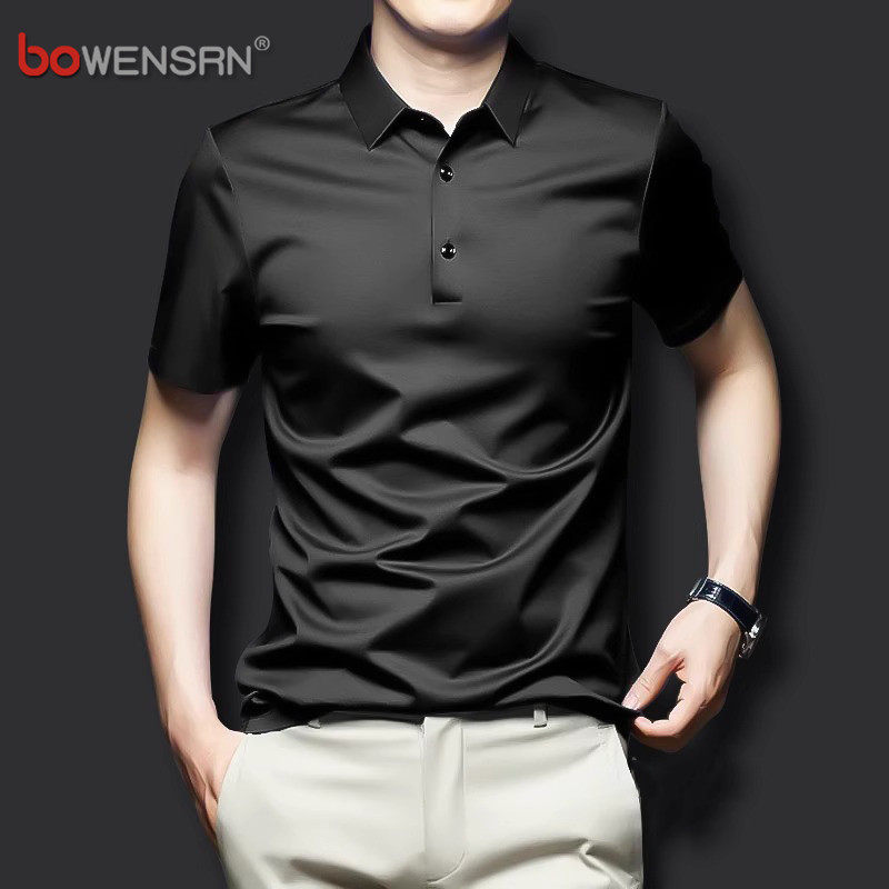 高端冰丝polo衫男士短袖2026年新款夏季无痕免烫商务保罗T恤男款