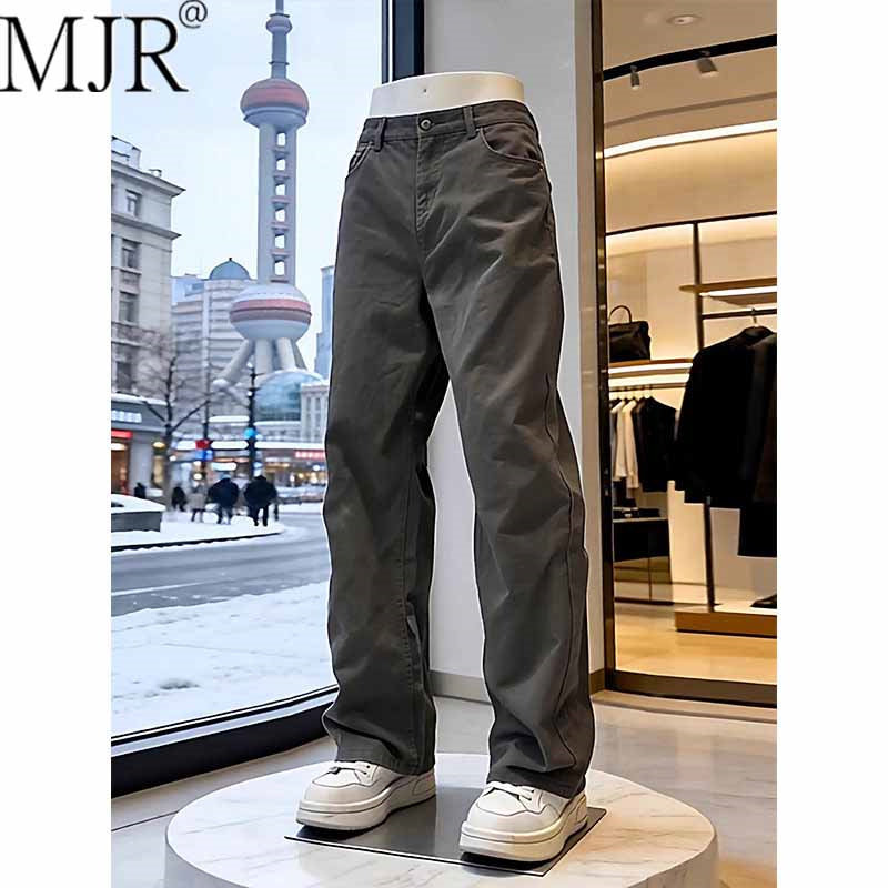 潮牌美式直筒牛仔裤男款秋季穿搭2026新款高级感弹力修身休闲长裤