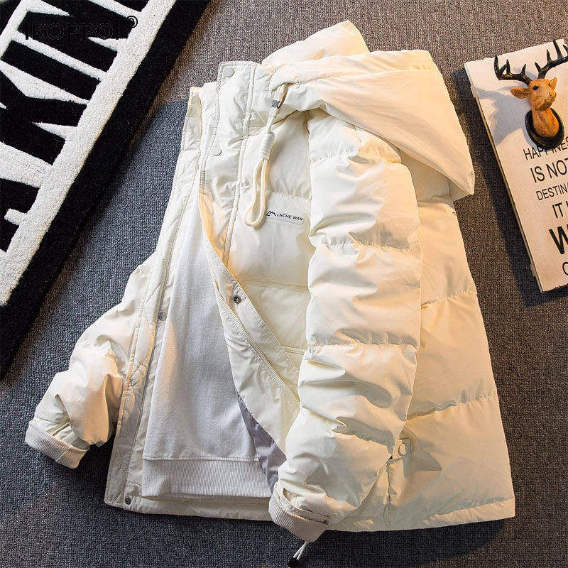 羽绒服男士秋冬季美式复古ins潮牌连帽夹克加厚保暖高级感面包服