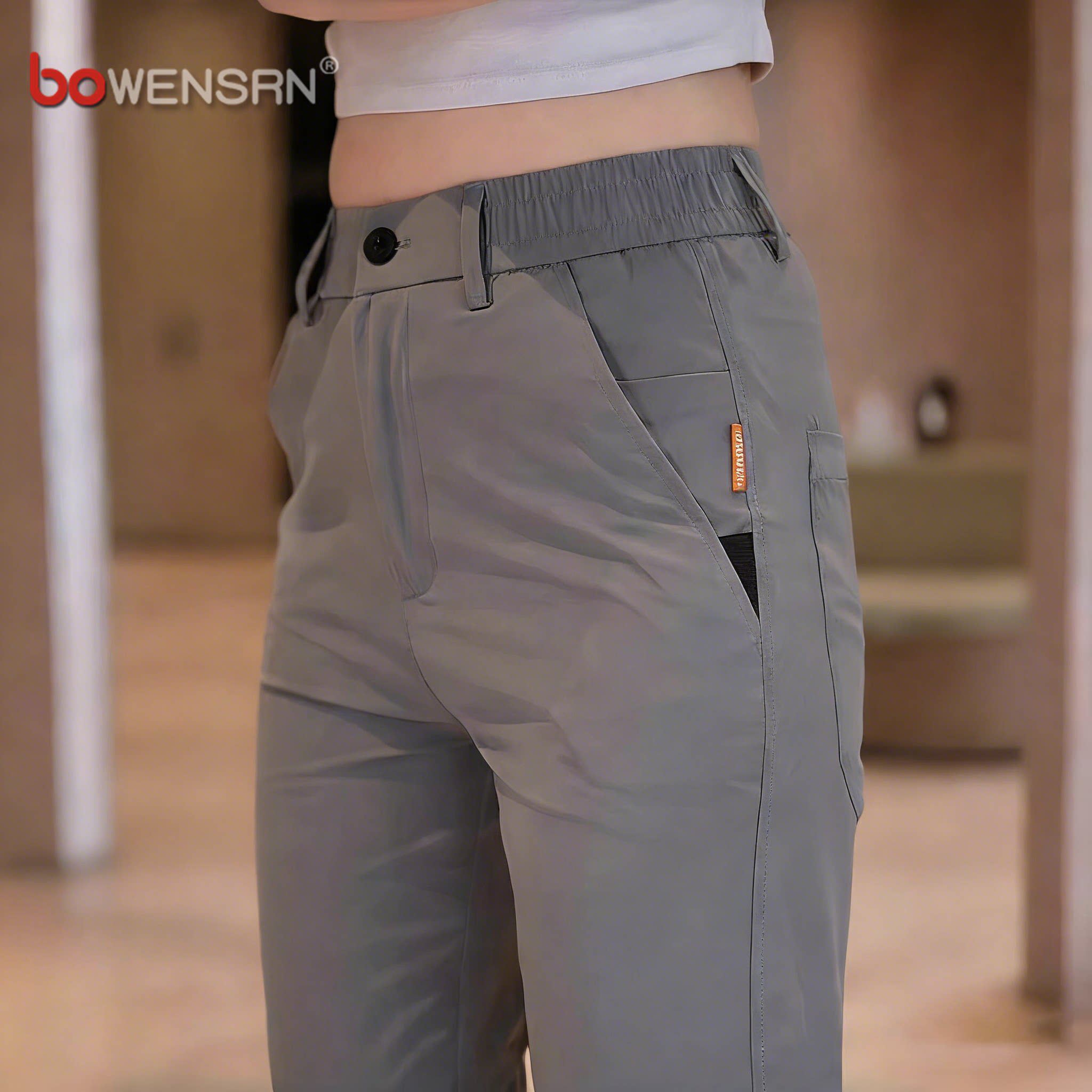 高端直筒休闲裤男士夏季薄款2026新款男裤潮流商务宽松长裤子男款