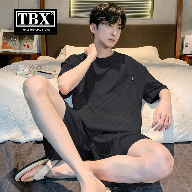 高端睡衣男士2026新款夏季薄款冰丝短袖短裤可外穿家居服套装男款