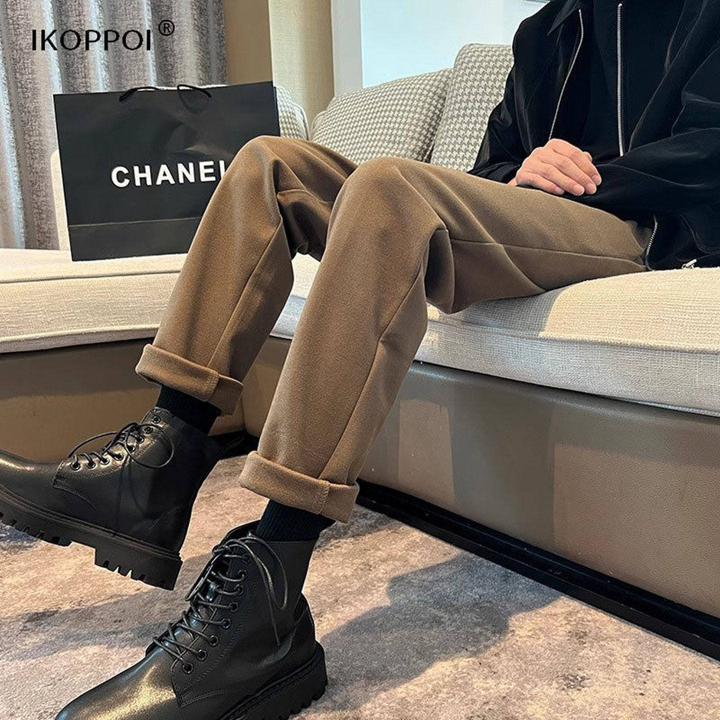 休闲裤男士秋冬季韩版修身cleanfit小脚铅笔裤马丁靴搭配毛呢西裤