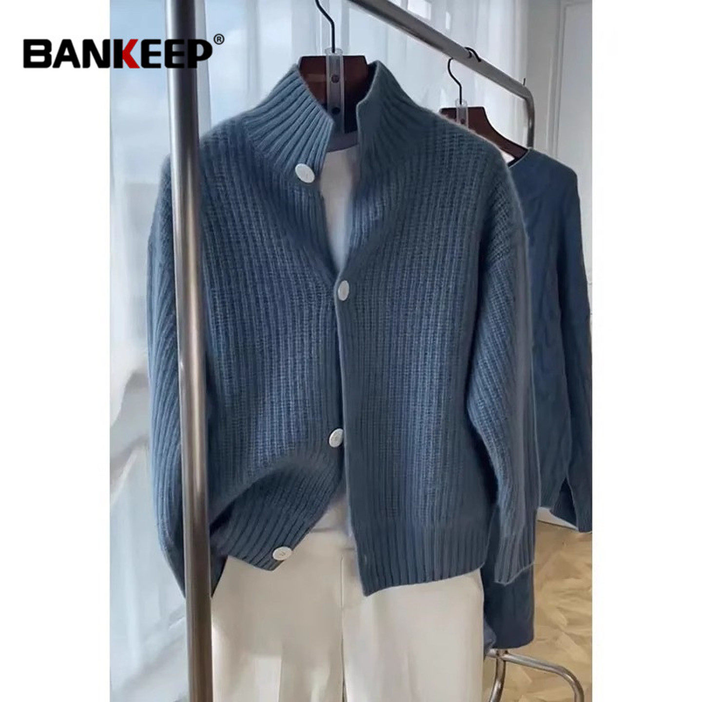 高端针织开衫外套男士春秋冬季2026新款高级感慵懒风休闲毛衣男款