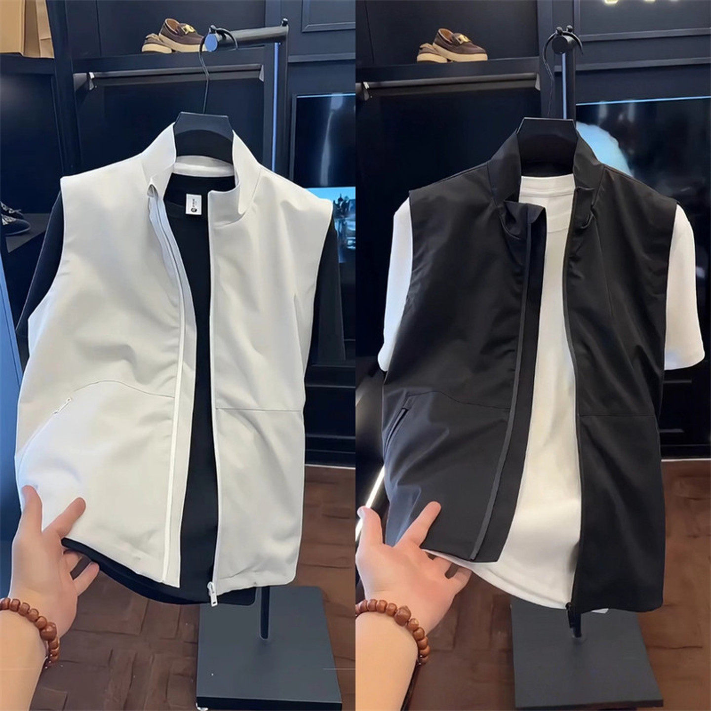 高端软壳立领马甲外套男士2025新款春秋季休闲无袖冲锋衣坎肩男款,男装,常规马甲,淘宝优惠券,粉丝福利购,淘宝优惠卷