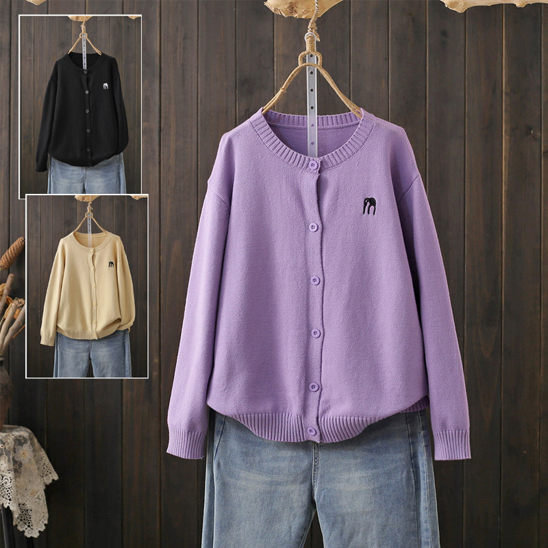 速发领针大尺码200斤时尚圆春秋织开衫宽松保暖毛衣外套,女装/女士精品,毛针织衫,淘宝优惠券,粉丝福利购,淘宝优惠卷