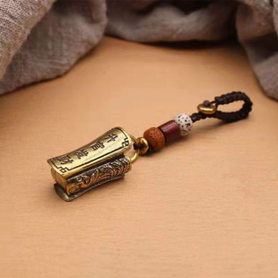 速发纯黄铜迷你升官发财小件扣手把棺汽车扣吊财招坠挂件挂饰