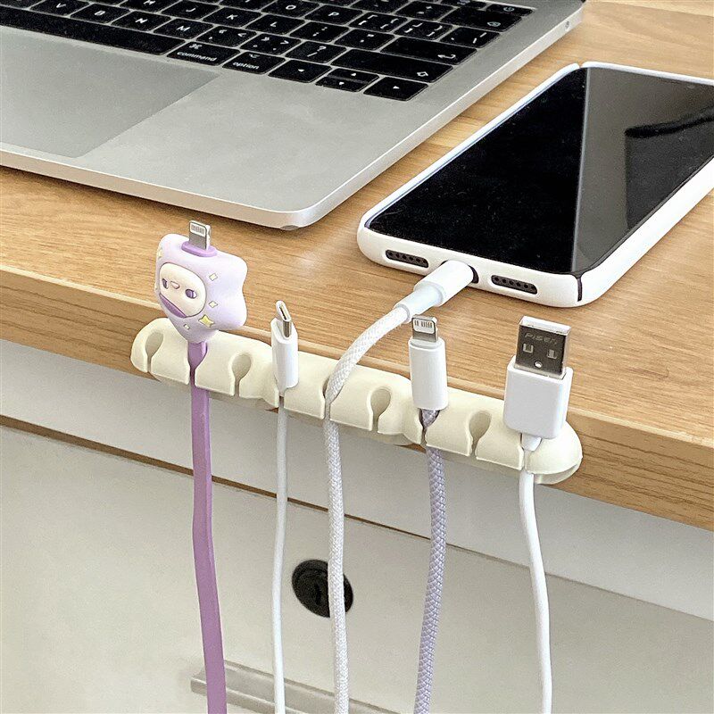 速发桌面理线器手机收纳神器整理固定器办公室挂钩集线器