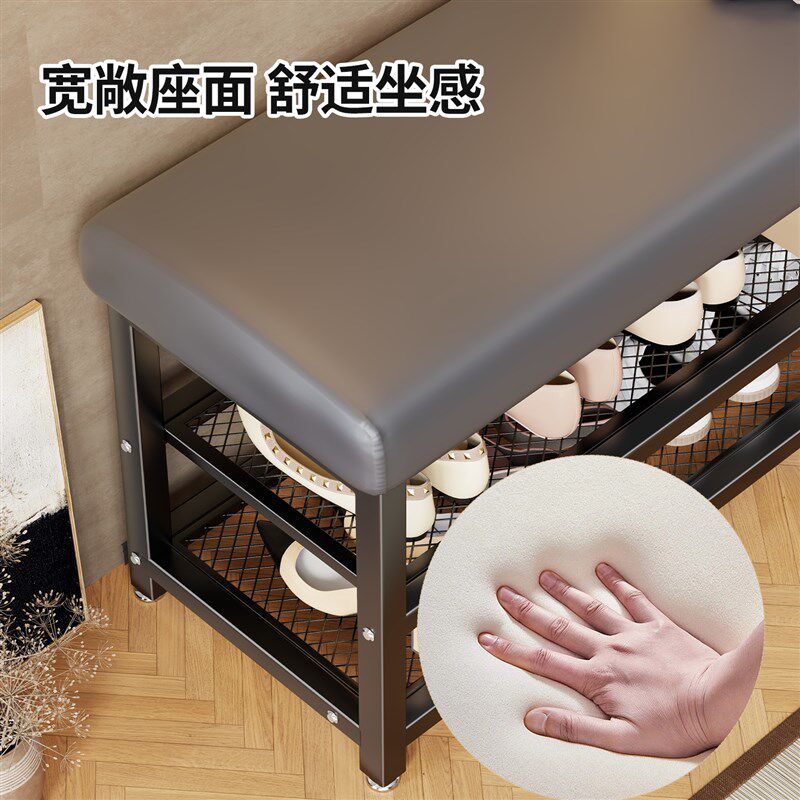 速发换鞋凳门口家用简易鞋柜坐凳一体轻奢高级多层鞋架子入户进门