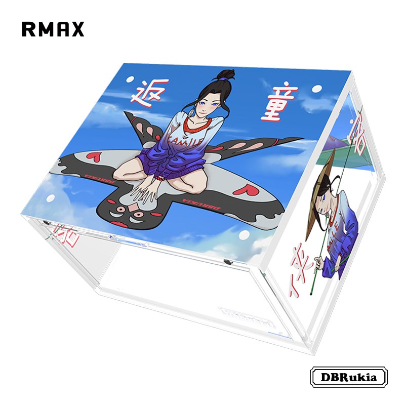 速发RMA亚返童鞋盒塑克力透明球鞋收纳盒磁吸侧开防氧化X料展示柜