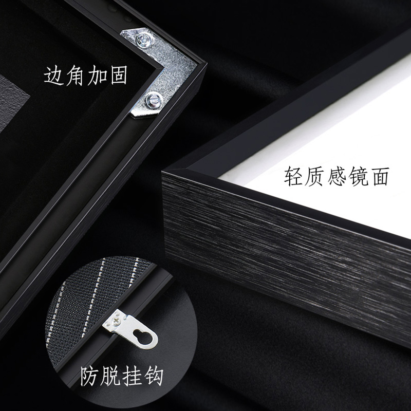 现货速发极简人物装饰画美发酷镜面轻奢灯客厅沙发背景墙 V挂画图片