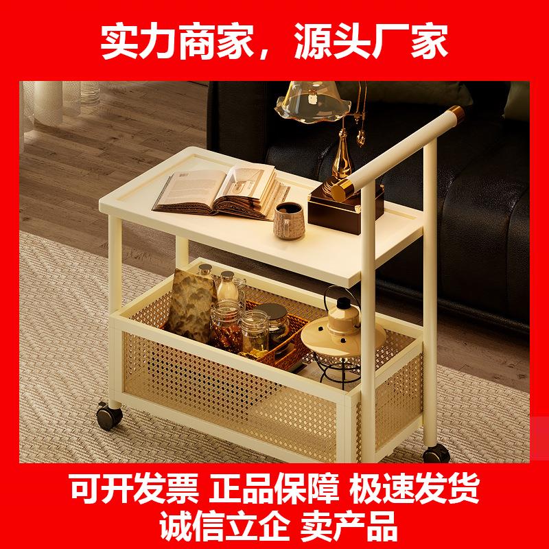 新款客厅氛围感好物沙发边上的置物柜会柜长窄型迷你小茶几轻奢高