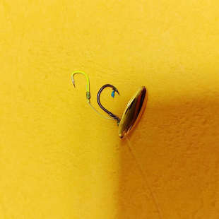 天外仙微物利器5*15mm叩甲虫改进型双钩瓜子亮片钓组 路亚套装5副