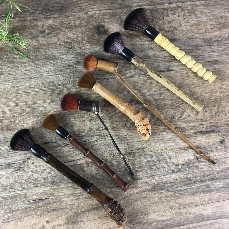 竹根养壶笔不掉毛茶笔实木紫砂壶刷大号笔刷竹茶刷子茶具清洁茶道