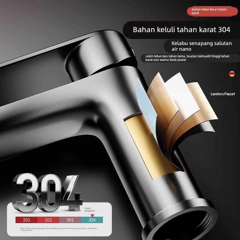 不锈钢水龙头家用冷热水洗脸盆龙头洗手池卫生间洗面盆台盆阀芯