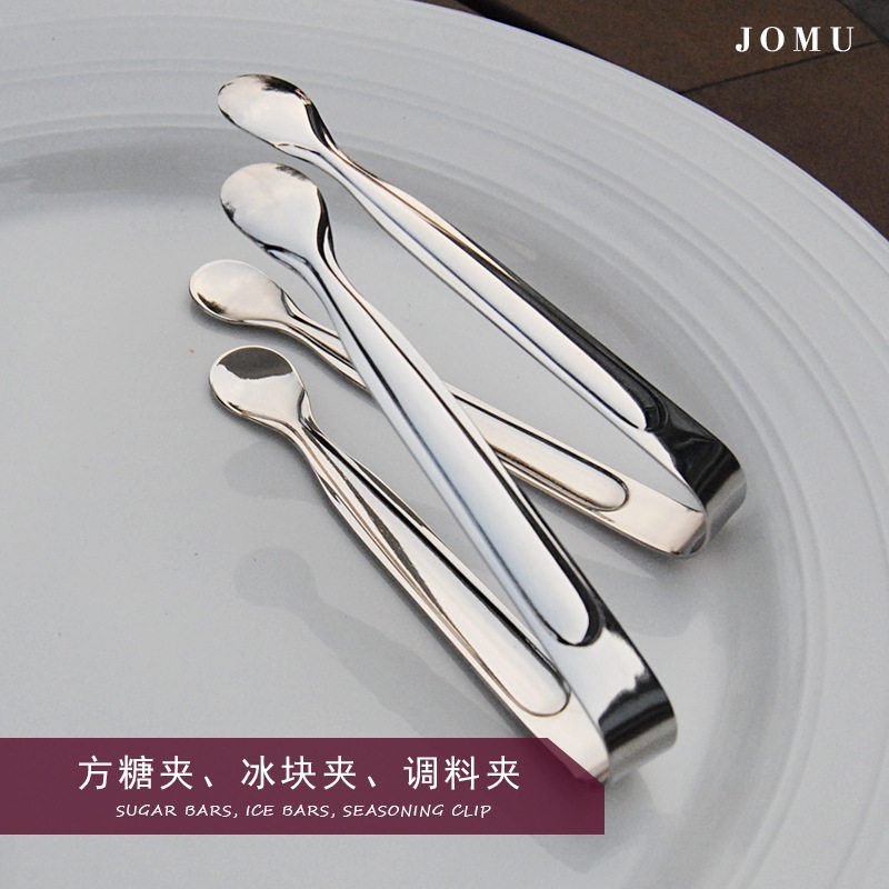 304不锈钢冰夹咖啡糖夹小号烧烤食品夹 柠檬方糖香菜佐料夹子奶茶