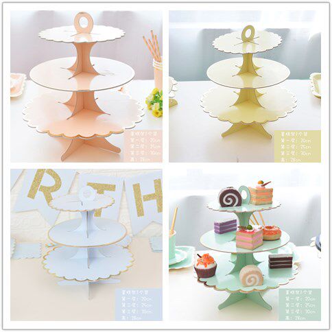纸杯蛋糕架子一次性甜品台儿童生日派对装饰布置用托盘展示架摆件