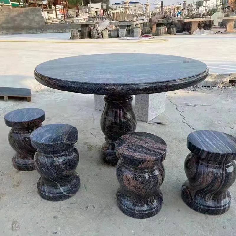 现雪浪大理户外石桌石凳休闲庭院石桌子公园货别NZX墅石小区摆石