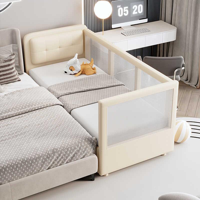 童侧6R软包拼接床CMY儿加宽床大床人可睡拼接大床边单人小床加宽