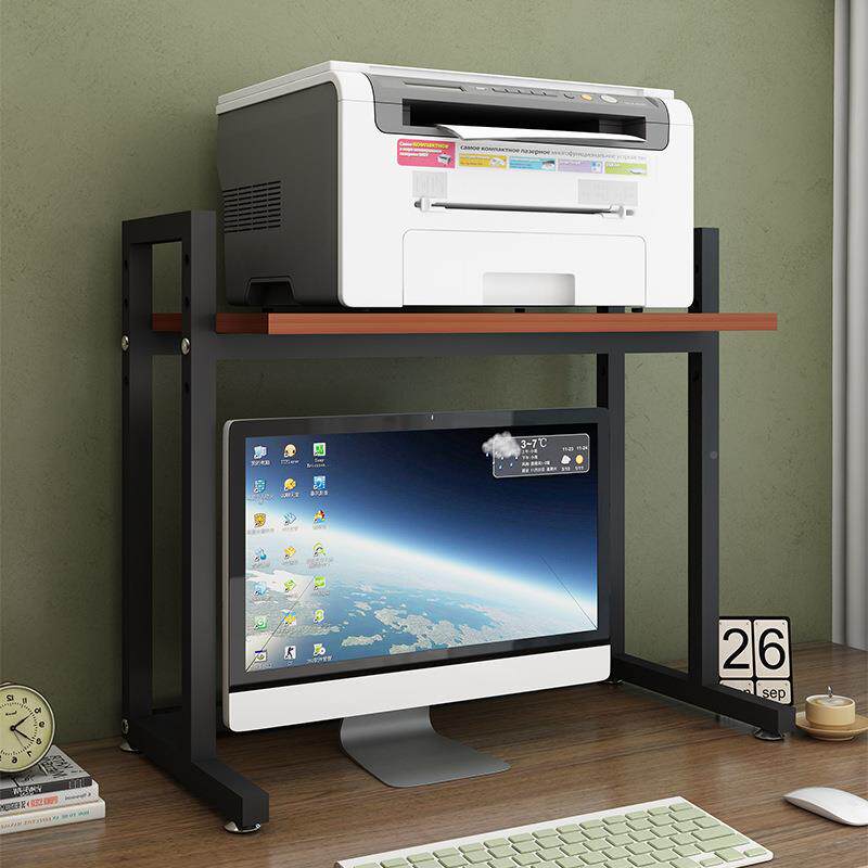 收打印置物架可调节机电脑示器支无品牌/架桌面分层书架办公桌显