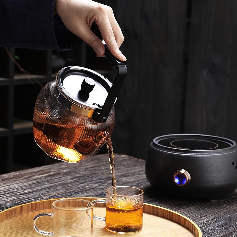 日式BLTLH202粗陶电烧陶炉玻璃提梁壶水泡茶器花茶洱普黑茶煮茶壶