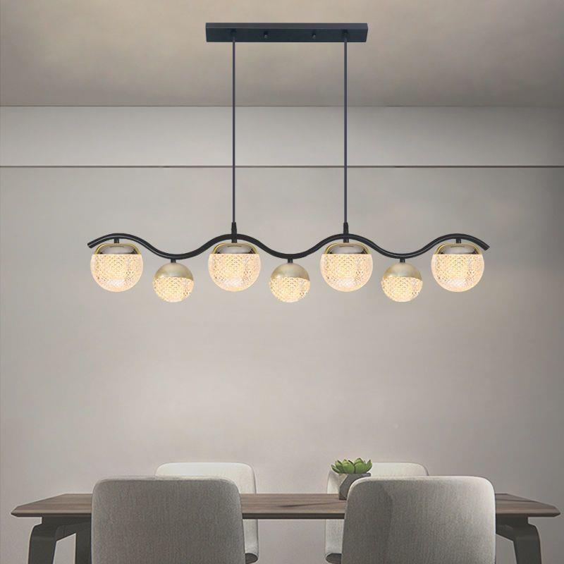 现代约餐厅灯吊灯餐桌吧台简奢灯店铺用长条吊灯iiE8cR商创意轻新