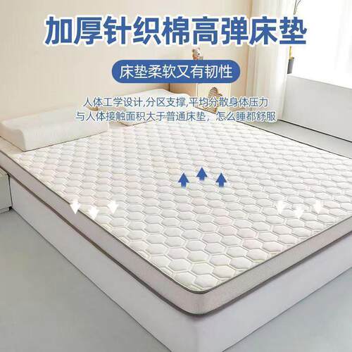 XTU加厚床家用软垫生宿舍榻米海榻绵垫垫铺底学单人床折叠记忆棉