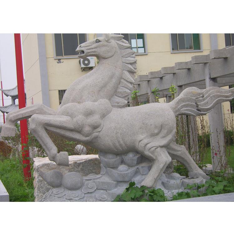石造马拉车塑雕图1819童片石雕马制作厂石头雕刻马童马家车价格