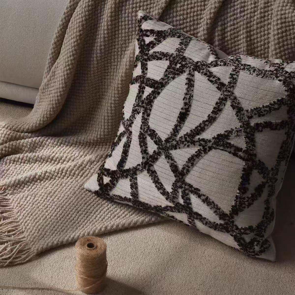 样装板房抱枕店UIZ轻奢简约现代软沙方发客厅靠垫枕样板间酒抱枕