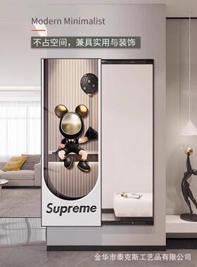 kas现代轻奢全TJD身w镜挂画走廊美玄装关画客厅过道隐形观试衣镜
