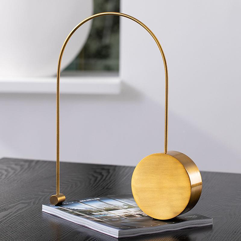 客极何简几何摆件简约现代样板房间厅金属弧形金色BEE几烛台摆件