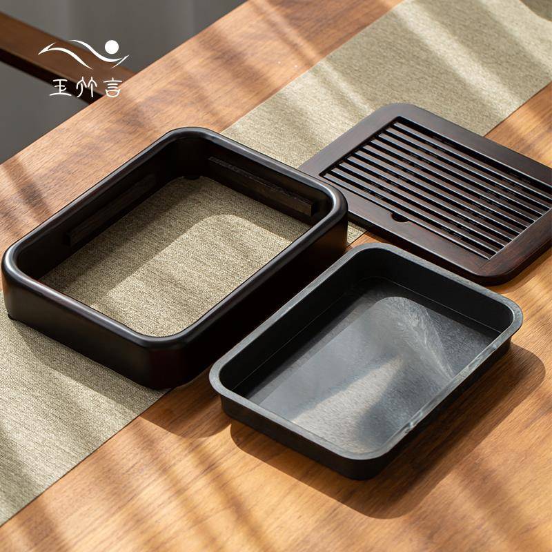 实木茶盘公家式用黑檀花梨办储无品牌/水茶干泡托盘天然台茶海茶