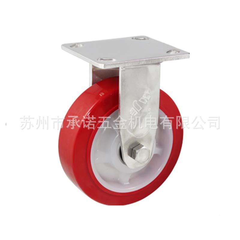 PU轮不锈钢脚轮30刹车万向轮4不易腐耐蚀酸碱性锈ROG好不钢轴承轮