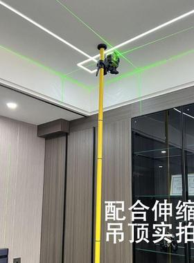 锋支帮工红外线水平仪高度强光精细线十二线绿UDC光贴顶仪木吊顶