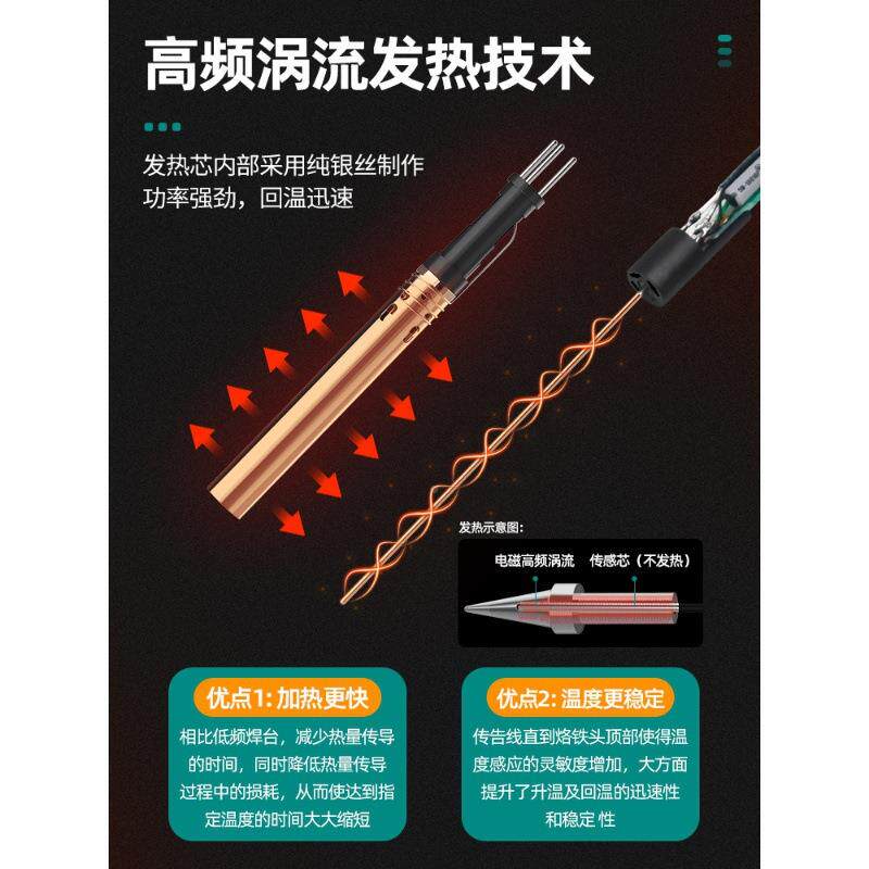安立信高频焊台20烙3工/205数大功率90业IVY级可调显温恒温电铁15图片