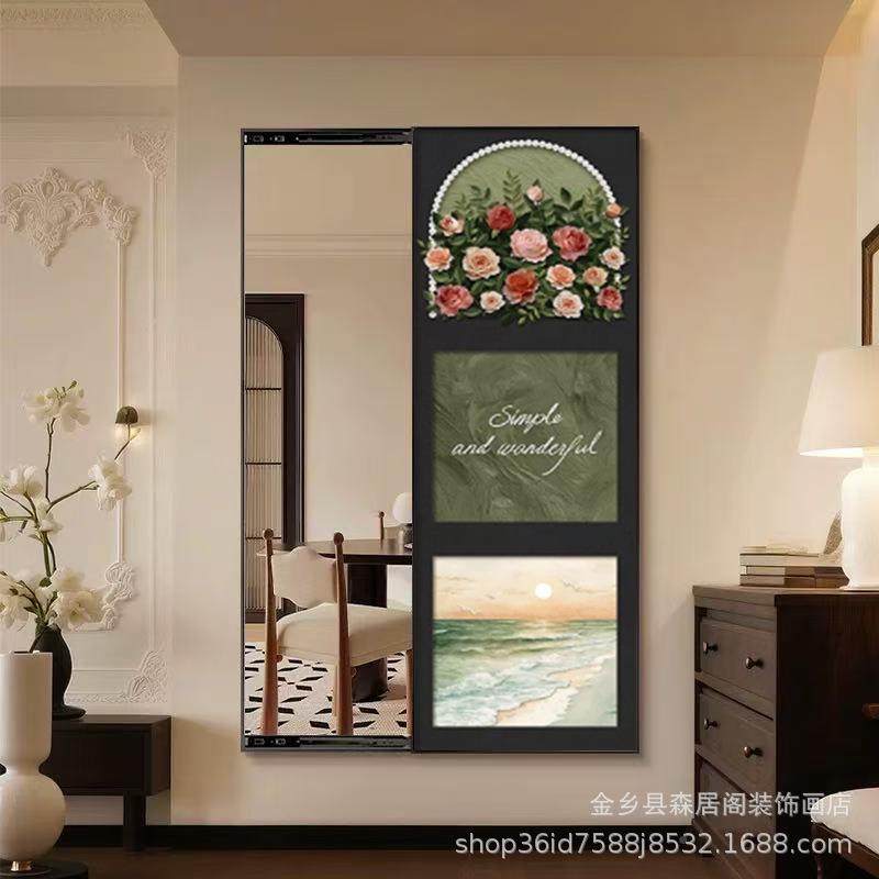 花间蝶梦全新中藏式推拉镜画身镜化妆LES镜玄室关卧隐式推拉镜画,住宅家具,穿衣镜,淘宝优惠券,粉丝福利购,淘宝优惠卷