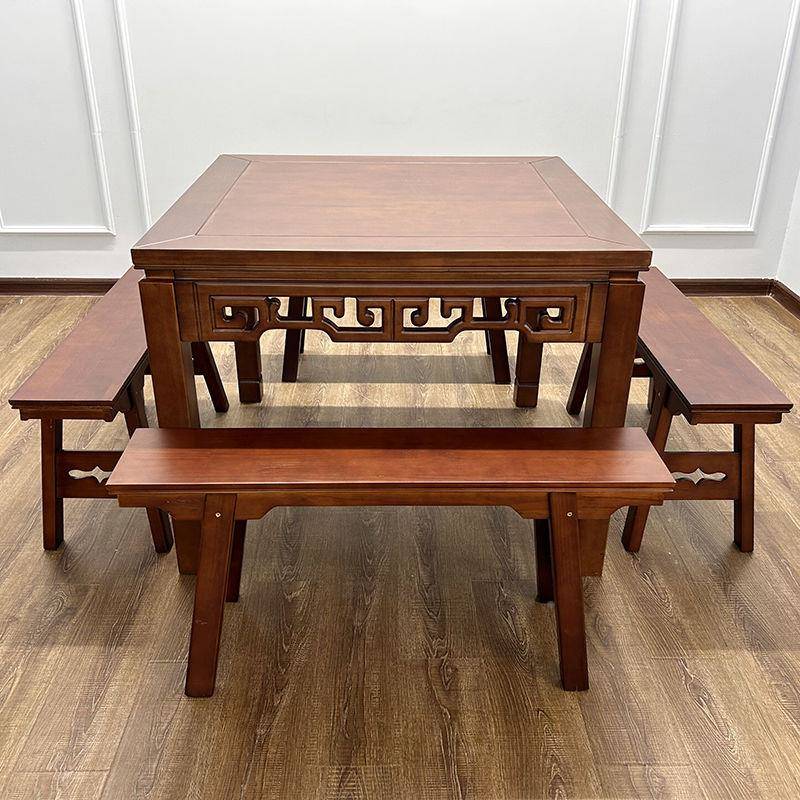 八仙桌实方桌客厅农村堂老式实木木餐桌饭子店简约正中EQC方形桌