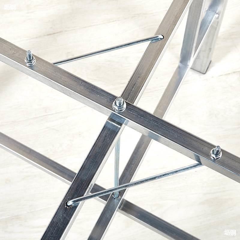简易大桌折叠桌桌腿支架AL804611铁艺桌脚酒店桌子腿饭饭圆可店折